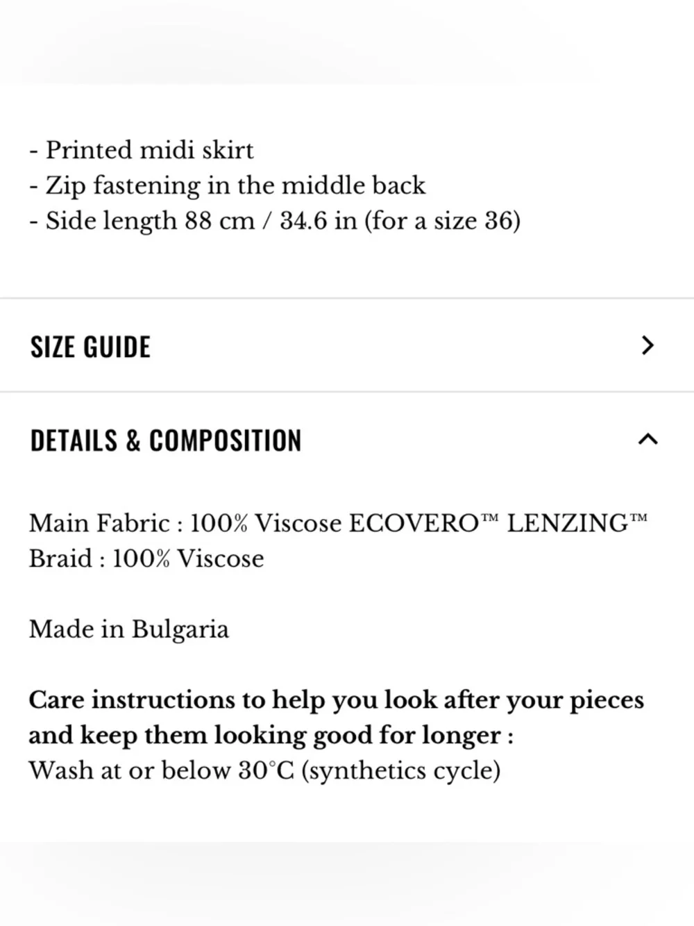 Sézane Orlane skirt in Cadix print - Picture 3 of 6